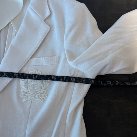 Polo Ralph Lauren Cream Monogram Crest Blazer Size 14 NWT Preppy Old Money - Picture 11 of 13